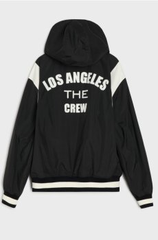 Куртка-бомбер з каптуром - чорний