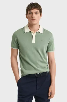 Мужское зеленое поло MODAL BLEND Зеленый XXL Gant 8030237