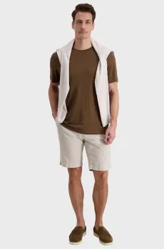 Мужские белые льняные шорты Белый 33 Pierre Cardin PC.-C3 34630.5018