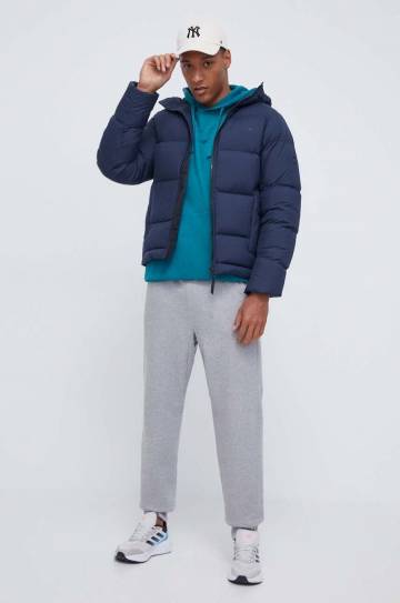 Хлопковая кофта Colourwear мужская цвет зелёный с капюшоном однотонная Хлопковая кофта Colourwear мужская цвет зелёный с капюшоном однотонная