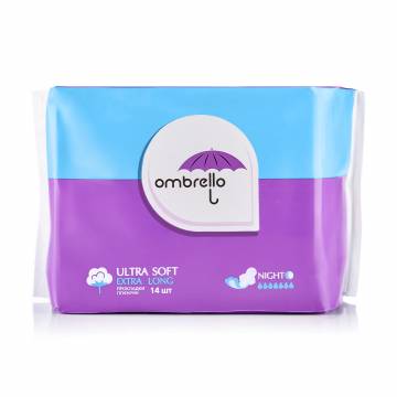 Прокладки для критических дней Ombrello Ultra Night Soft, 14 шт Прокладки для критических дней Ombrello Ultra Night Soft, 14 шт