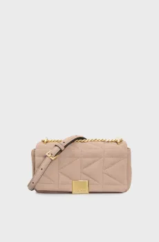 Женская бежевая нубуковая сумка KUILT SP SM CROSSBODY NUBUCK Бежевый ONESIZE Karl Lagerfeld 246W3088