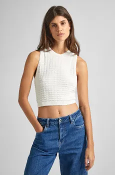 Женский белый топ GAIA Белый XS Pepe Jeans PL702133