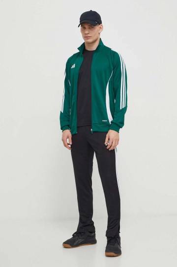 Тренировочные штаны adidas Performance Tiro 24 цвет чёрный с узором Тренировочные штаны adidas Performance Tiro 24 цвет чёрный с узором