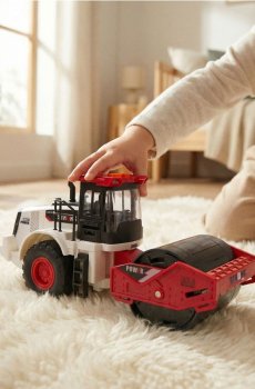 Іграшка – Дорожній каток на батарейках - червоний