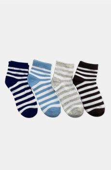 Шкарпетки, 4 пари - різнобарвний