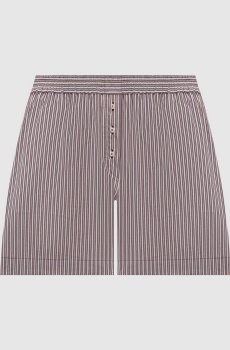 Шорты с шелком в полоску
