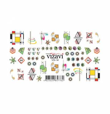 Водные наклейки для ногтей Vizavi Professional VG-14 Водные наклейки для ногтей Vizavi Professional VG-14