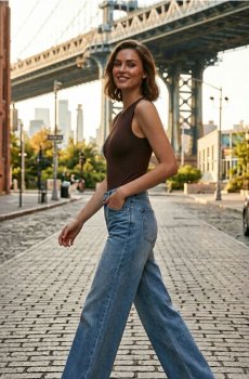 Комбінезон типу боді дівчачий - коричневий