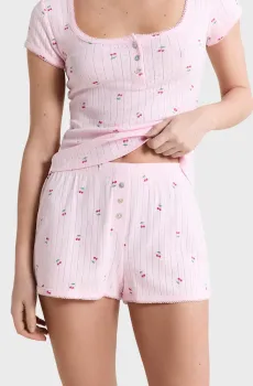 Женские розовые шорты с узором KATELL Розовый M Etam 6557735