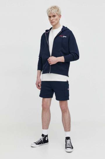 Хлопковые шорты Tommy Jeans цвет синий Хлопковые шорты Tommy Jeans цвет синий