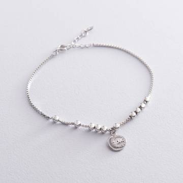 Серебряный браслет "Love" (фианиты) 141459 Серебряный браслет "Love" (фианиты) 141459
