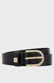 Женский черный кожаный ремень Черный 75 BOSS 50480650;001