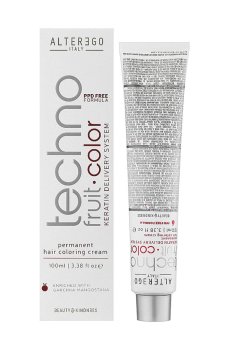 Уценка! Перманентная крем-краска для волос Alter Ego Techno Fruit Color 6/5 Темно-русый махагоновый, 100 мл