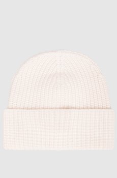 Белая шапка из кашемира