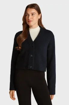 Женский черный кардиган FLUFFY YARN SWEATER CARDIGAN Черный M Calvin Klein Jeans J20J224803