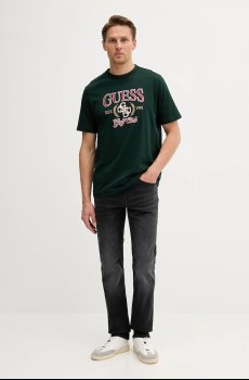 Хлопковая футболка Guess 4G