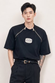 Suo Brand Logo Printed Regular Fit Round Neck Tshirts