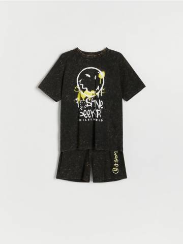 Reserved - Бавовняний піжамний комплект SmileyWorld® - чорний - 687BN-99X Reserved - Бавовняний піжамний комплект SmileyWorld® - чорний - 687BN-99X