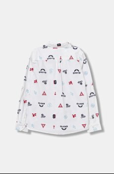 Детская хлопковая рубашка Guess