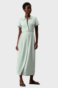 Женское мятное платье RECYCLED CDC MIDI SHIRT DRESS Ментоловый L Calvin Klein K20K206657