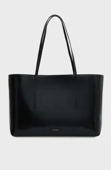 Женская черная сумка FOIL GLOSSY TOTE Черный ONESIZE Calvin Klein LV04F3537G