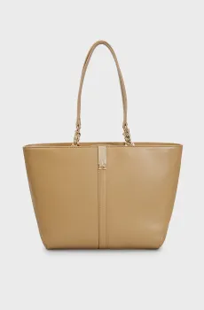 Женская бежевая сумка TH HERITAGE TOTE Бежевый ONESIZE Tommy Hilfiger AW0AW16321