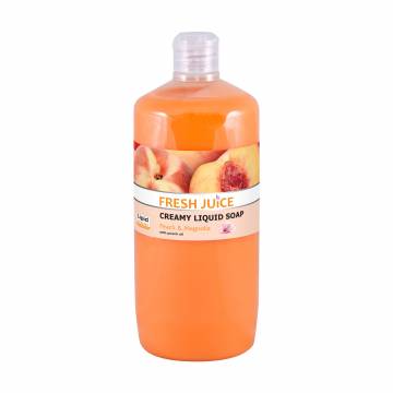 Жидкое крем-мыло Fresh Juice Персик и магнолия, с персиковым маслом, 1 л Жидкое крем-мыло Fresh Juice Персик и магнолия, с персиковым маслом, 1 л