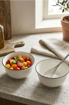 Керамічні миски, набір 2 шт. - чорний