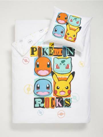 Комплект бавовняної постільної білизни Pokémon - різнобарвний Комплект бавовняної постільної білизни Pokémon - різнобарвний