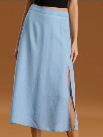 Міді спідниця з ліоцелу - light blue Міді спідниця з ліоцелу - light blue