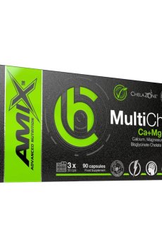Кальций + магний + цинк Amix Nutrition ChelaZone MultiChel Ca + Mg + Zn, 90 капсул
