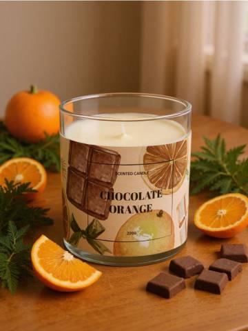 Ароматична свічка Chockolate orange - помаранчевий Ароматична свічка Chockolate orange - помаранчевий