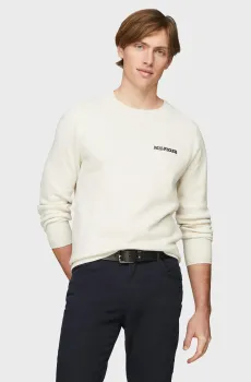 Мужской белый джемпер SPECKLED MOULINE GRAPHIC C NECK Белый XL Tommy Hilfiger MW0MW35475