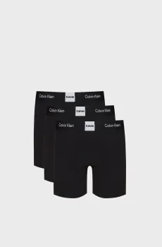 Мужские черные боксеры (3 шт) BOXER BRIEF Черный M Calvin Klein LV00NB4477