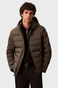 Мужская коричневая куртка EMBOSSED Коричневый S Calvin Klein LV04LD521G