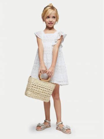 Mayoral Літня сукня 3924 Écru Regular Fit