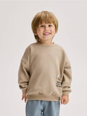 Reserved - Бавовняний світшот - кавовий - 009FK-84X Reserved - Бавовняний світшот - кавовий - 009FK-84X