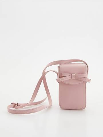 Reserved - Мініатюрна сумочка зі штучної шкіри - пастельний рожевий - 991FV-03X