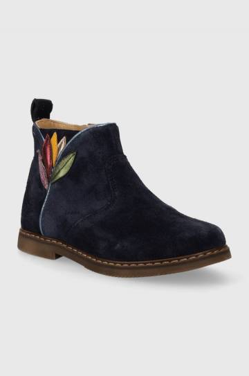 Детские замшевые ботинки Pom Dapi CITY FLORA цвет синий