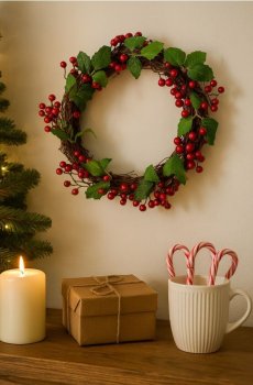 Декоративний вінок - різнобарвний