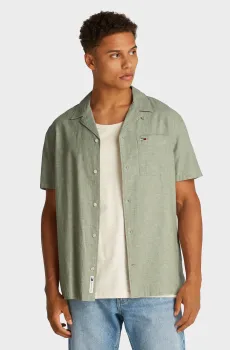 Мужская оливковая рубашка CAMP Оливковый M Tommy Jeans DM0DM20895