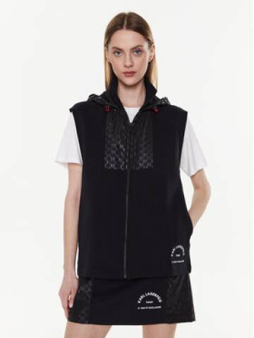 KARL LAGERFELD Безрукавка Monogram 225W1809 Чорний Regular Fit KARL LAGERFELD Безрукавка Monogram 225W1809 Чорний Regular Fit
