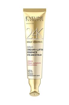 Крем-эссенция для кожи вокруг глаз Eveline Cosmetics 24K Gold Vitamin C Gold Cream + Lifting Essence Eye And Eyelid, 15 мл