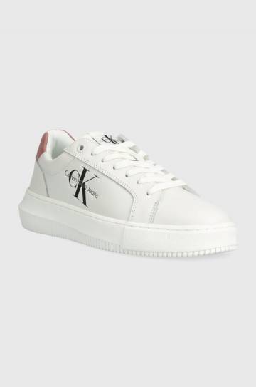 Кожаные кроссовки Calvin Klein Jeans YW0YW00823 CHUNKY CUPSOLE MONOLOGO W цвет чёрный Кожаные кроссовки Calvin Klein Jeans YW0YW00823 CHUNKY CUPSOLE MONOLOGO W цвет чёрный