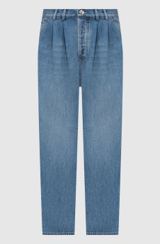 Голубые джинсы с патчем логотипа