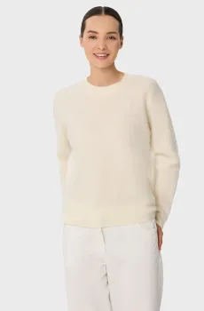 Женский белый кашемировый джемпер Белый 38 MARC&ANDRE W25-00CH1019