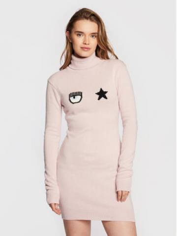 Chiara Ferragni Трикотажна сукня 73CBOM22 Рожевий Slim Fit Chiara Ferragni Трикотажна сукня 73CBOM22 Рожевий Slim Fit