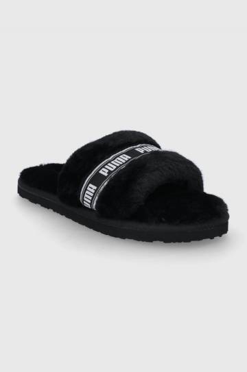 Тапки Puma Puma Fluff 384937 цвет чёрный Тапки Puma Puma Fluff 384937 цвет чёрный