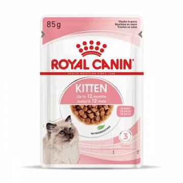 Влажный корм для котят Royal Canin Kitten кусочки в соусе, 85 г (4058001)